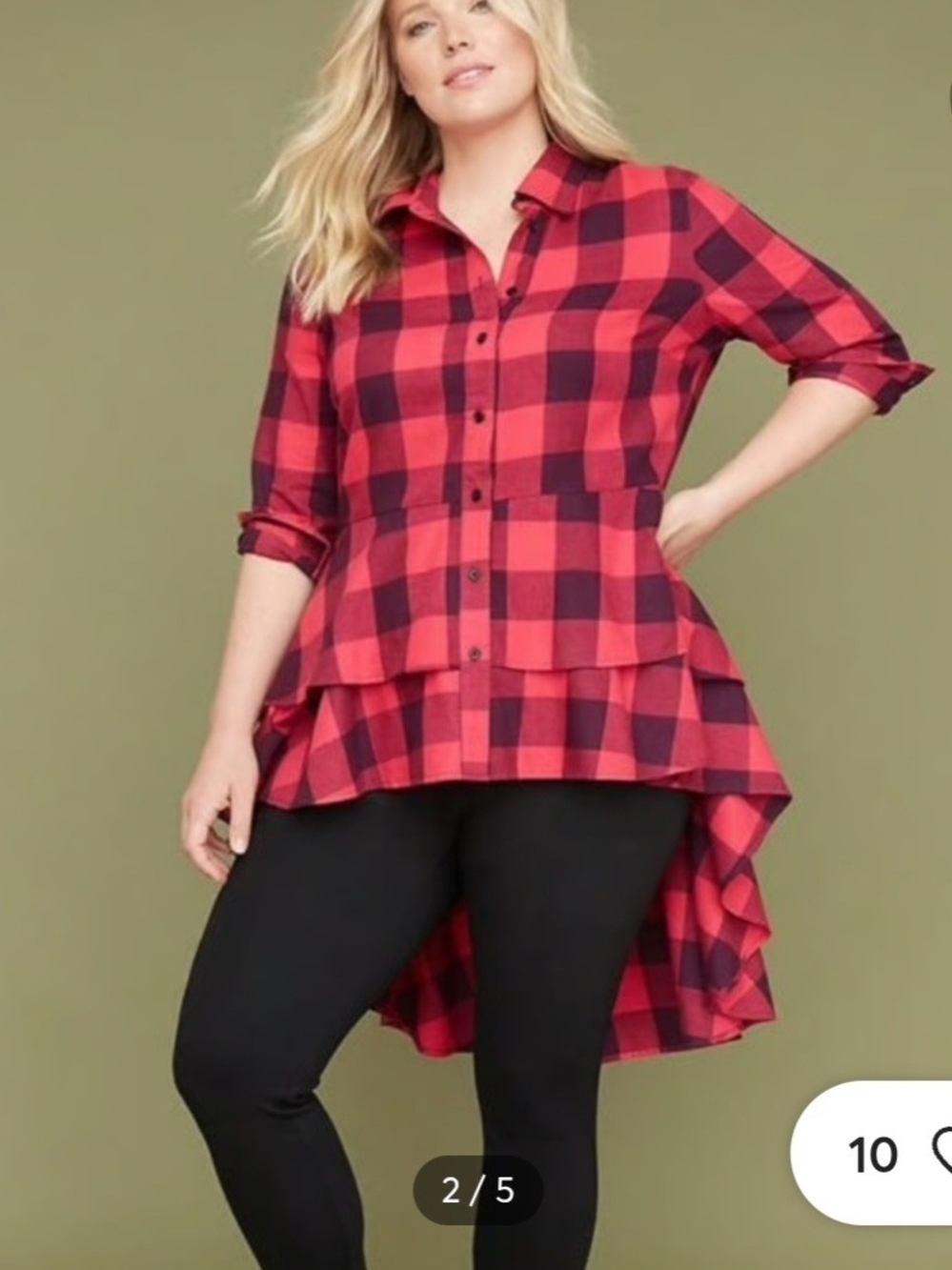 Layne Bryant Bustle Flannel Shirt. High Low. Super STEVIE NICKS! Size 18